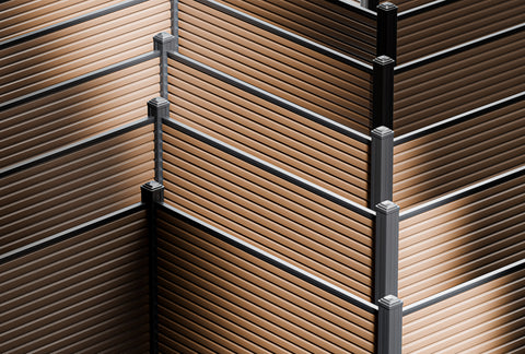 Composiet schutting Rhombus Teak