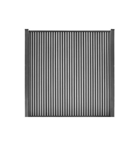 Composiet schutting Rhombus verticaal Grijs