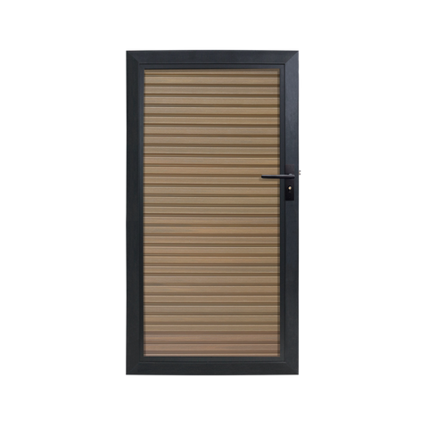 Composiet Tuindeur Rhombus Teak