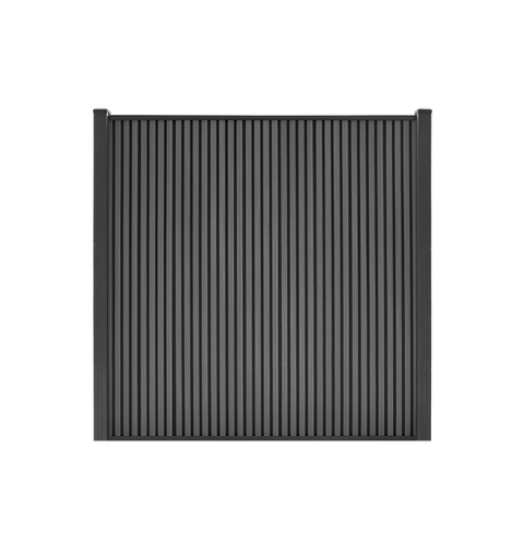 Composiet schutting Rhombus verticaal Zwart